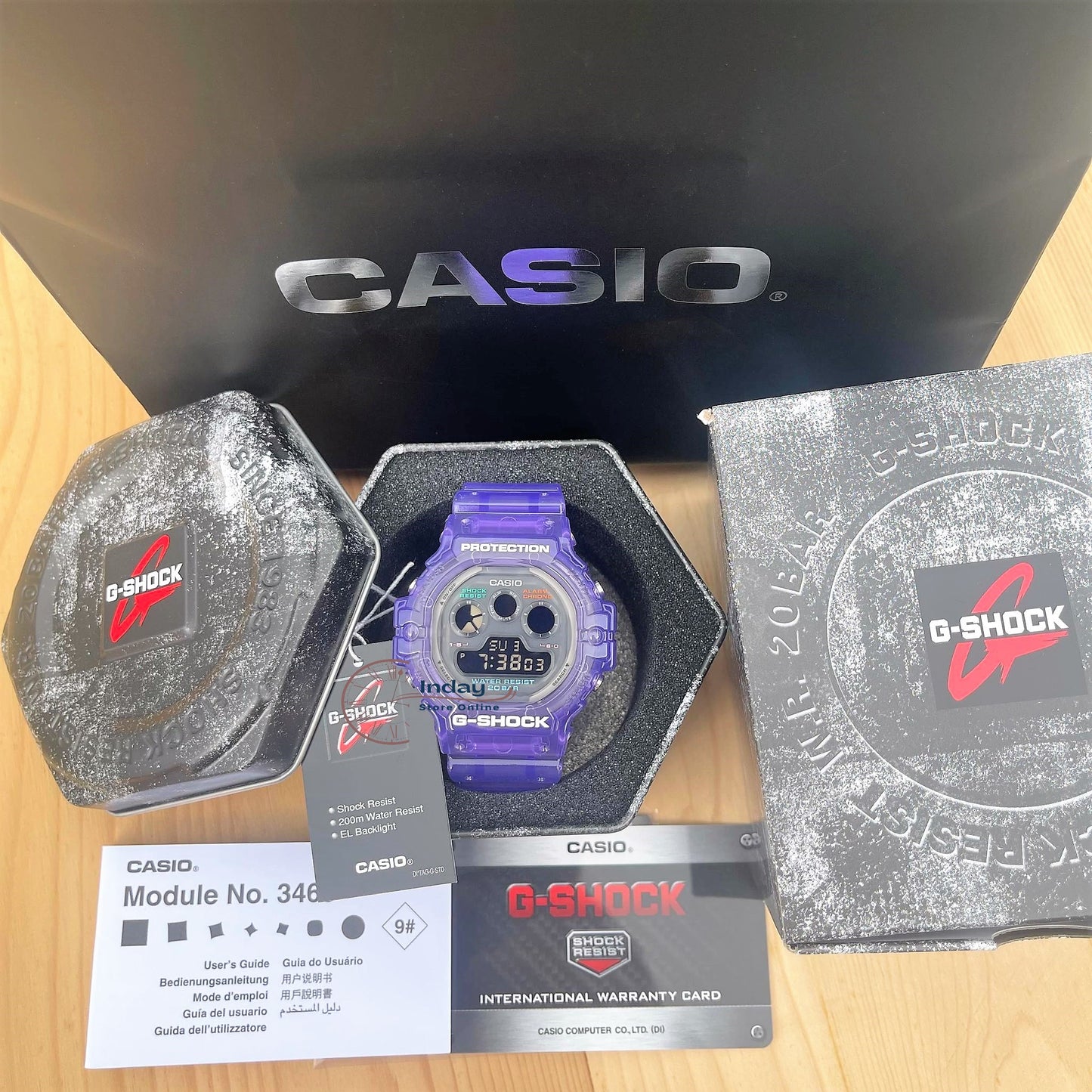 Casio G-Shock Men's Watch DW-5900JT-6 Digital 5900 Series Retro Future Translucent Vivid Colors