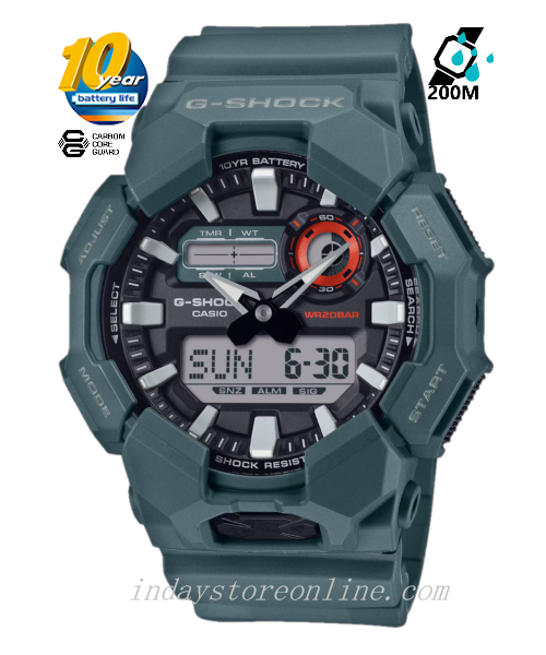 Casio G-Shock Men's Watch GA-010-2A Bio-based Resin Band Shock Resistant Mineral Glass Battery Life 10-Years