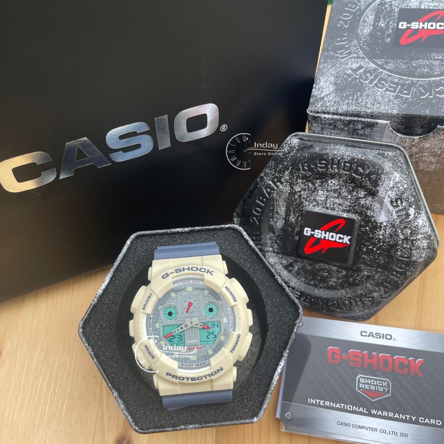 Casio G-Shock Men's Watch GA-100PC-7A2 Analog-Digital GA-100 Series Shock Resistance Vintage Colors