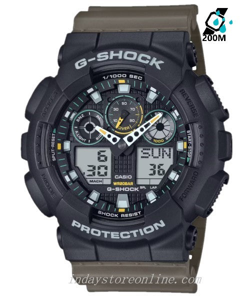 Casio G-Shock Men's Watch GA-100TU-1A3 Resin Band Magnetic Resistant Shock Resistant