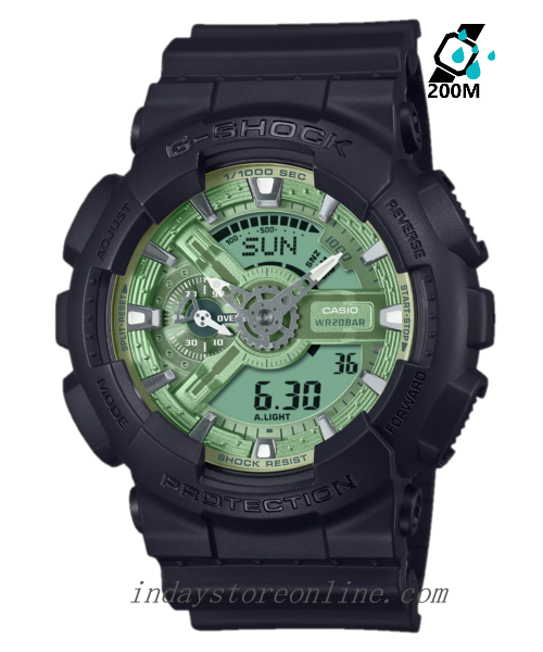 Casio G-Shock Men's Watch GA-110CD-1A3 Analog-Digital Resin Band Magnetic Resistant Shock Resistant Mineral Glass