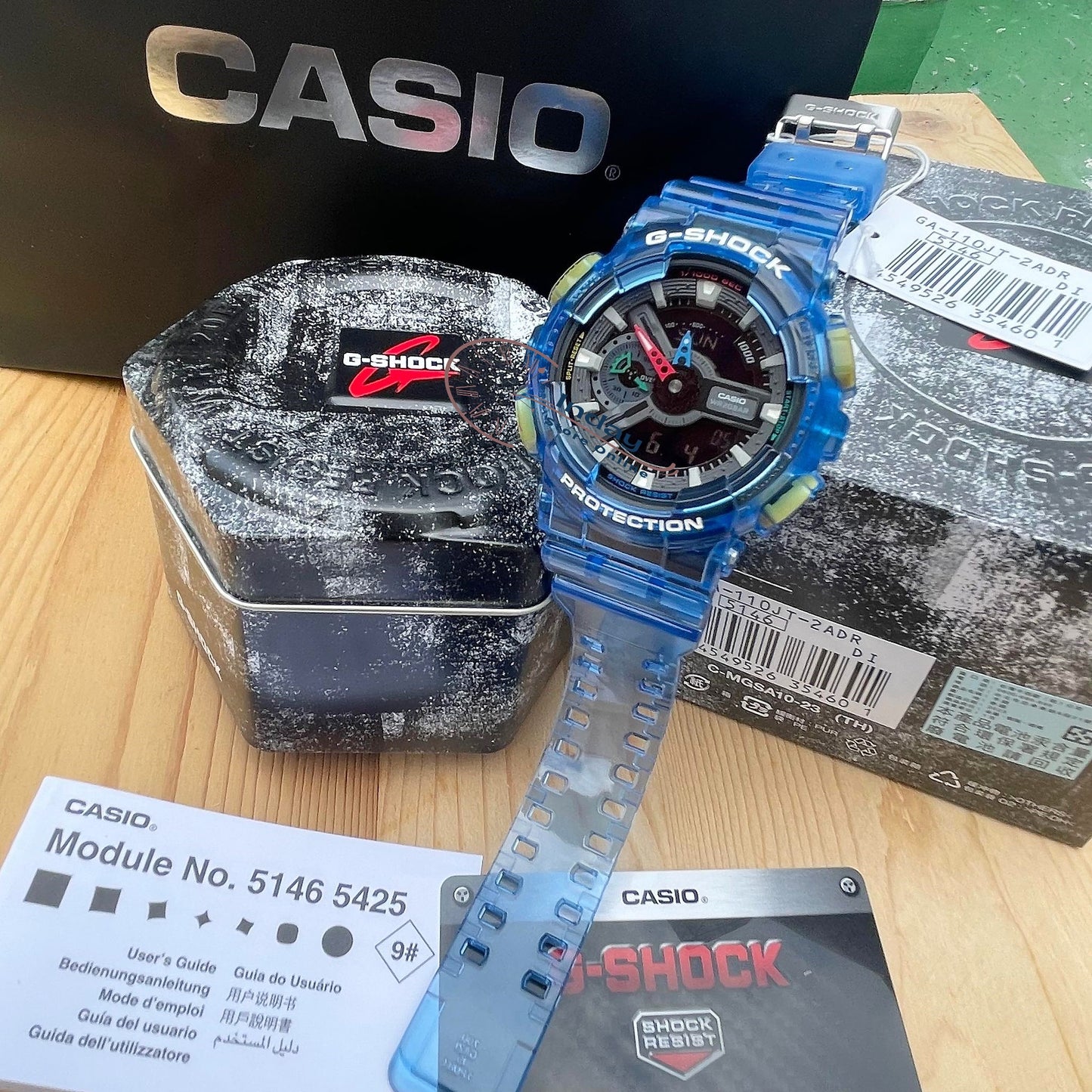 Casio G-Shock Men's Watch GA-110JT-2A Analog-Digital 110 Series Retro-Future Transparent and Vivid Colors