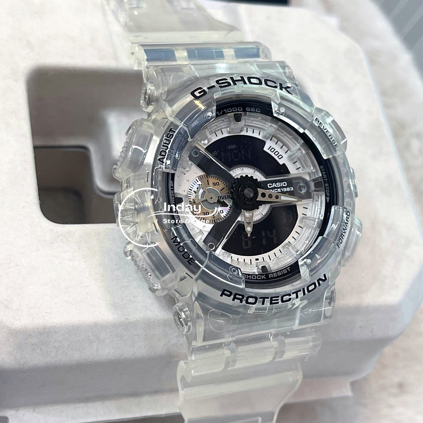 Casio G-Shock Men's Watch GA-114RX-7A Analog-Digital 40th Anniversary CLEAR REMIX 110 Series Limited Edition