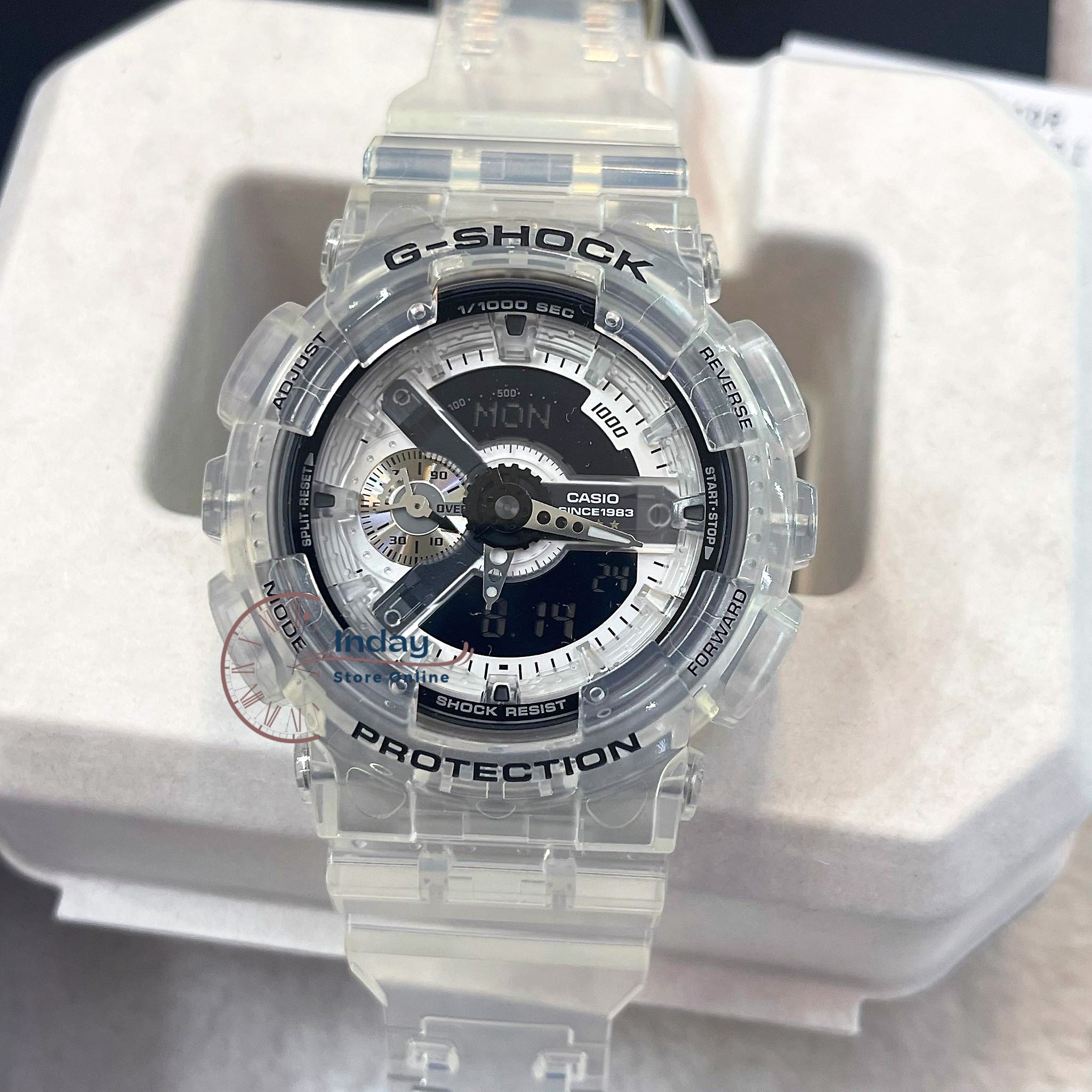 Casio G-Shock Men's Watch GA-114RX-7A Analog-Digital 40th Anniversary CLEAR  REMIX 110 Series Limited Edition