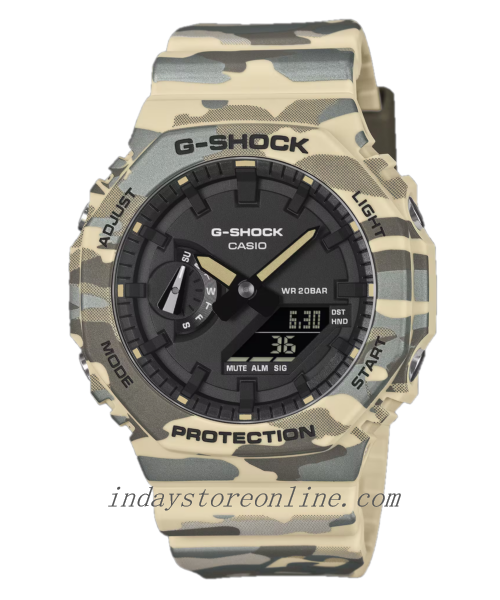 Casio G-Shock Men's Watch GA-2100CM-5A Mineral Glass Shock Resistant
Carbon Core Guard Structure Battery Life: 3 Years