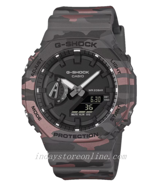 Casio G-Shock Men's Watch GA-2100CM-8A Mineral Glass Shock Resistant
Carbon Core Guard Structure Battery Life: 3 Years