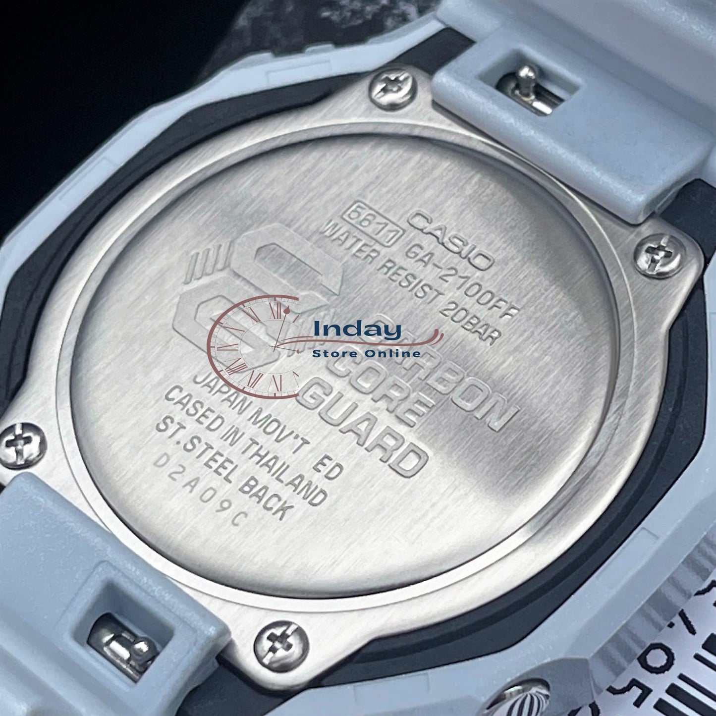 Casio G-Shock Men's Watch GA-2100FF-8A Analog-Digital 2100 Series Retro-Futuristic in Metallic Silver