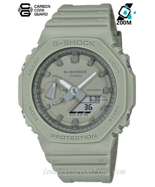 Casio G-Shock Men's Watch GA-2100NC-3A Analog-Digital 2100 Series Shock Resistant Carbon Core Guard Structure