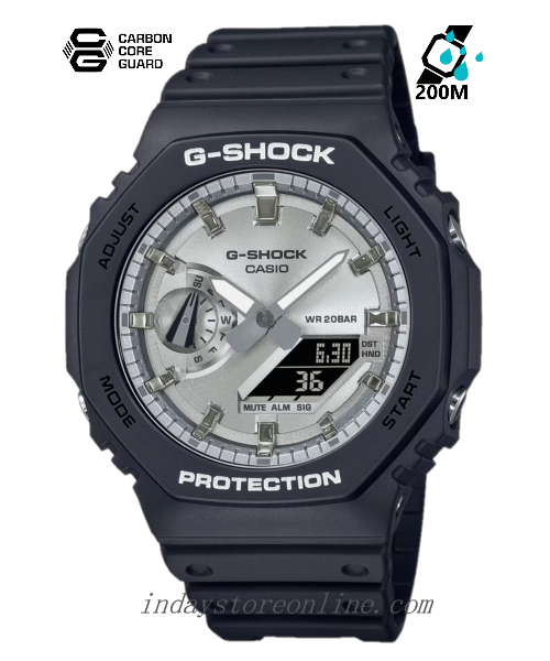 Casio G-Shock Men's Watch GA-2100SB-1A Analog-Digital 2100 Series Shock Resistant Carbon Core Guard Structure