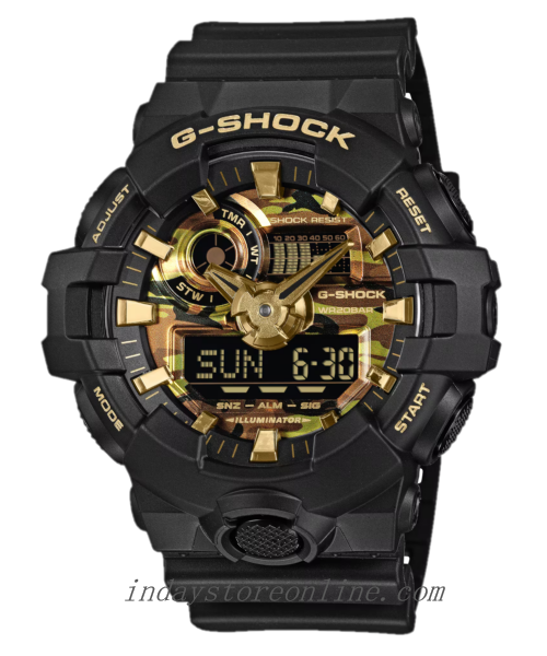 Casio G-Shock Men's Watch GA-700CF-1A Mineral Glass Resin Band Shock Resistant Battery Life: 5 Years
