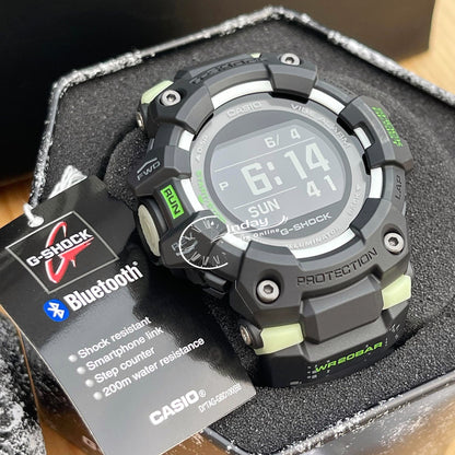 Casio G-Shock G-Squad Men's Watch GBD-100LM-1 Digital GBD-100 Series Glow In The Dark Resin With a Luminescent Camouflage Pattern Band