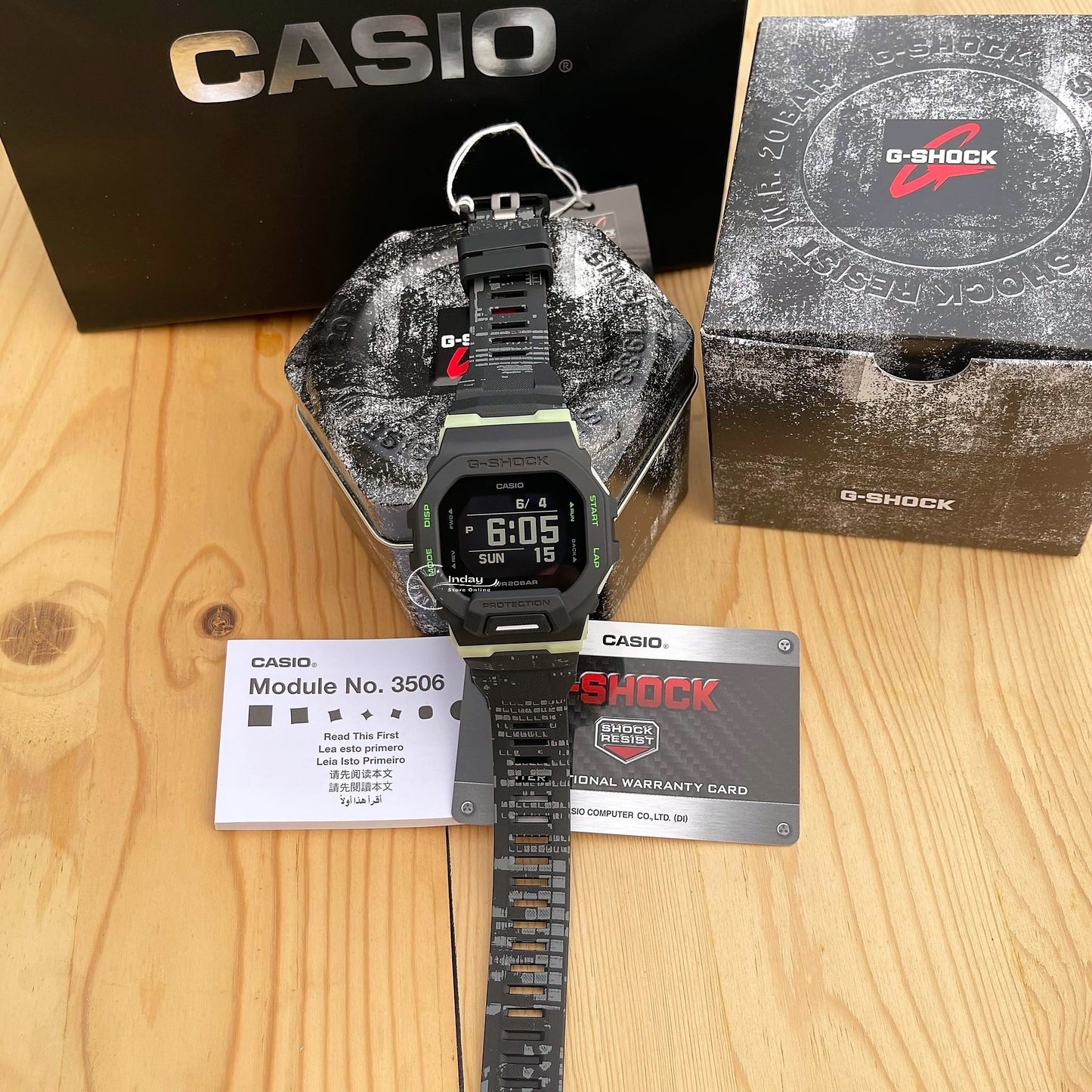 Casio G-Shock G-Squad Men's Watch GBD-200LM-1 GBD-200 Series Sports Watch Line With a Luminescent Camouflage Pattern Band