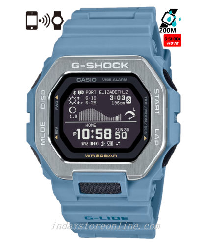 Casio G-Shock G-Lide Men's Watch GBX-100-2A Shock Resistant Mineral Glass Mobile Link Bluetooth