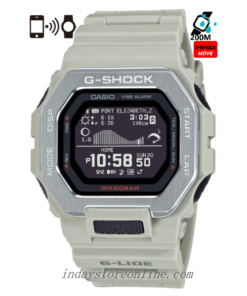 Casio G-Shock G-Lide Men's Watch GBX-100-8 Shock Resistant Mineral Glass Mobile Link Bluetooth