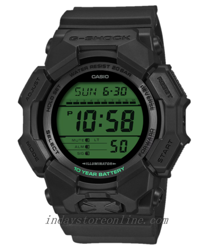Casio G-Shock Men's Watch GD-010BEG-1 Mineral Glass Resin Band Shock Resistant Carbon Core Guard Structure Black Battery Life: 10 Years