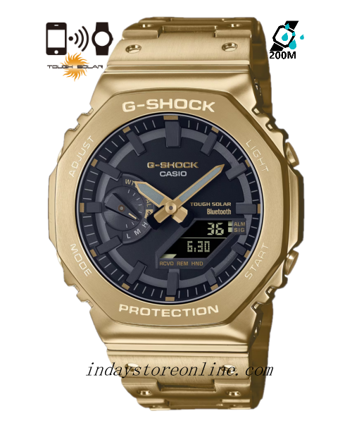 Casio G-Shock Men's Watch GM-B2100GD-9A Stainless Steel Band Shock Resistant Tough Solar Mobile link Bluetooth