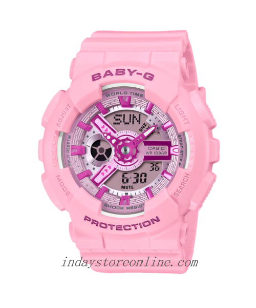 Casio Baby-G Women's Watch BA-110YK-4A Resin Band Shock Resistant Mineral Glass