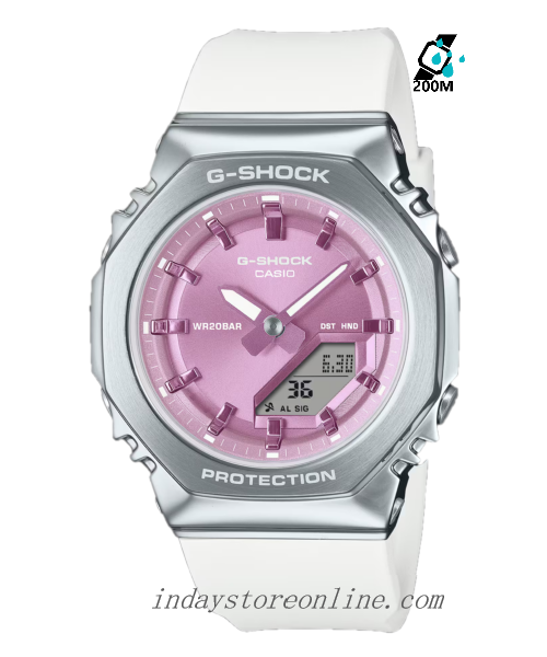 Casio G-Shock Women's Watch GM-S2110-7A6 Resin Band Mineral Glass Shock Resistant