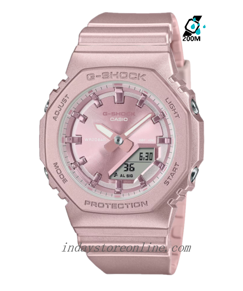 Casio G-Shock Women's Watch GMA-P2100ST-4A Bio-based Resin Band Shock Resistant Mineral Glass