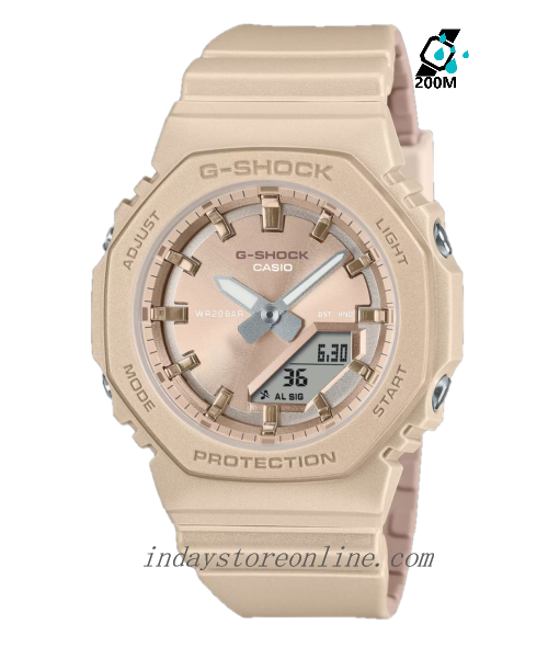 Casio G-Shock Women's Watch GMA-P2100ST-9A Bio-based Resin Band Shock Resistant Mineral Glass