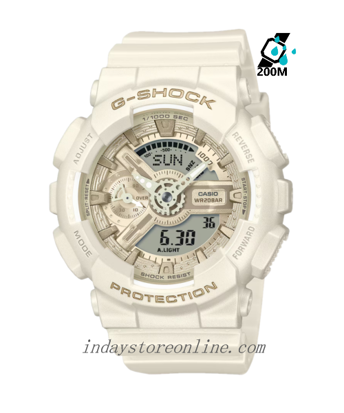 Casio G-Shock Women's Watch GMA-S110ST-7A Resin Band Mineral Glass Shock Resistant Magnetic Resistant