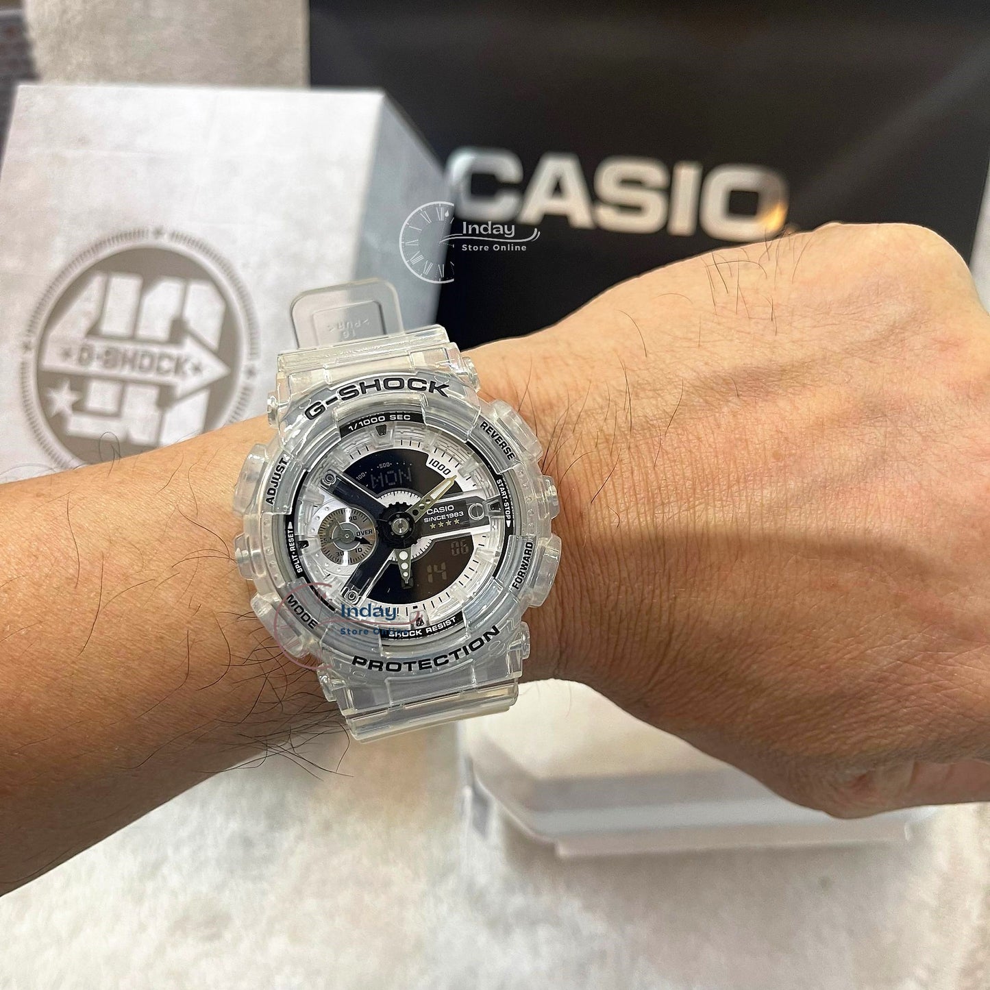 Casio G-Shock Women's Watch GMA-S114RX-7A Analog-Digital 40th Anniversary CLEAR REMIX Limited Edition