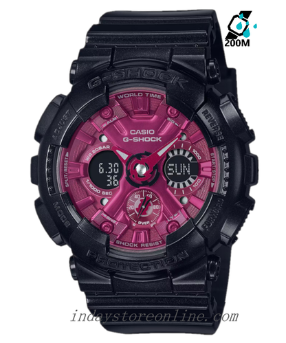 Casio G-Shock Women's Watch GMA-S120RB-1A Analog-Digital Shock Resistant Carbon Core Guard Structure