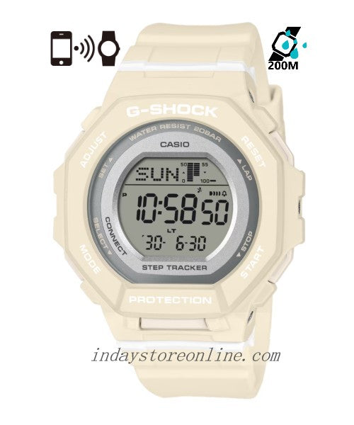 Casio G-Shock Women's Watch GMD-B300-7 Resin Band Shock Resistant Mineral Glass Bluetooth® Battery Life: 2 Years
