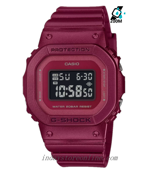 Casio G-Shock Women's Watch GMD-S5600RB-4 Digital New Arrival Shock Resistant Resin Band