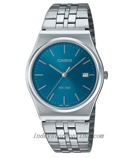 Casio Men's Watch MTP-B145D-2A2 Mineral Glass Stainless Steel Band
