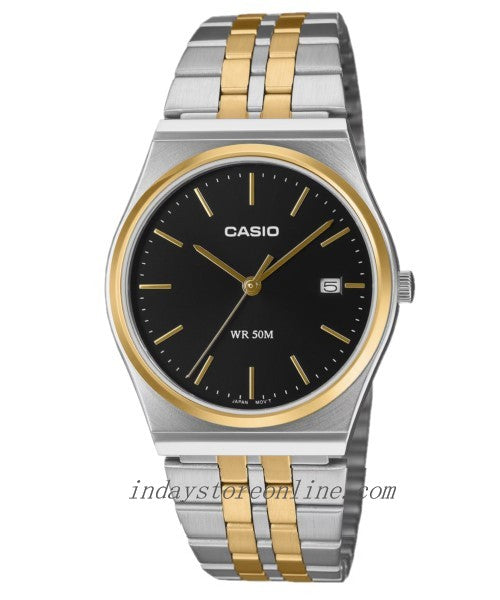 Casio Men's Watch MTP-B145SG-1A Mineral Glass Two-Tone Stainless Steel Band