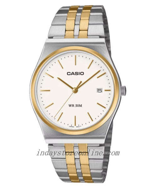 Casio Men's Watch MTP-B145SG-7A Mineral Glass Two-Tone Stainless Steel Band