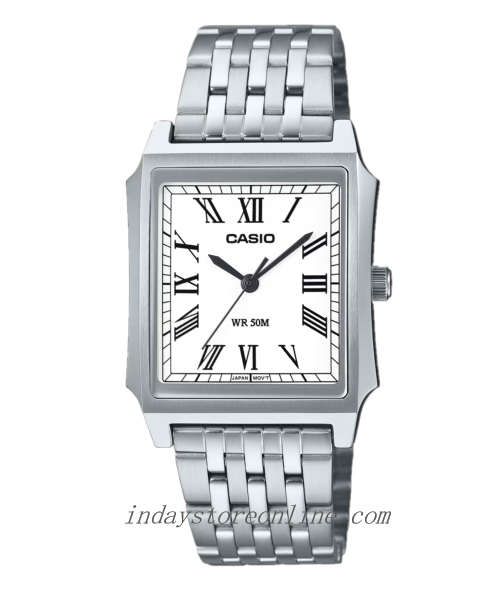 Casio Men's Watch MTP-B190D-7B Mineral Glass Classic Design Stainless Steel Band