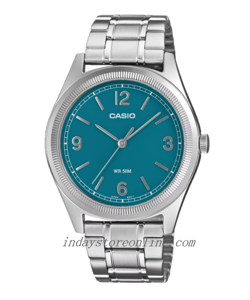 Casio Men's Watch MTP-B210D-2A1 Mineral Glass Stainless Steel Band Battery Life: 3 Years
