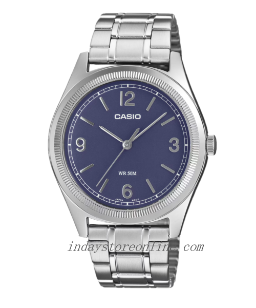 Casio Men's Watch MTP-B210D-2A2 Mineral Glass Stainless Steel Band Battery Life: 3 Years