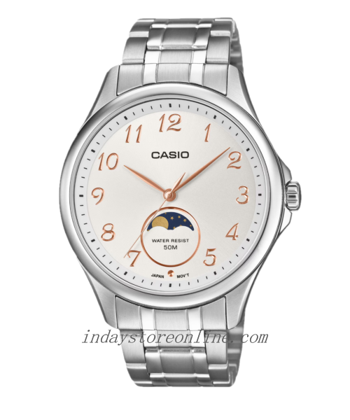 Casio Standard Men's Watch MTP-M110D-7A Mineral Glass Stainless Steel Band