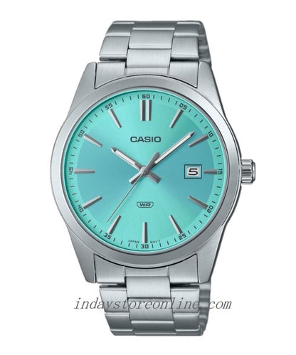 Casio Men's Watch MTP-VD03D-2A3 Stainless Steel Band Triple-fold Clasp Mineral Glass