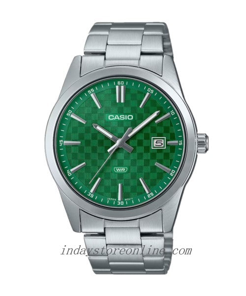 Casio Men's Watch MTP-VD03D-3A1 New Arrival Stainless Steel Band Triple-fold Clasp Mineral Glass