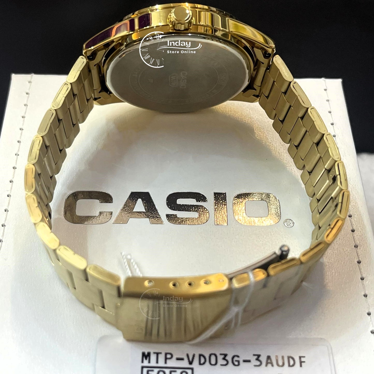 Casio Men's Watch MTP-VD03G-3A Stainless Steel Band Triple-fold Clasp Mineral Glass