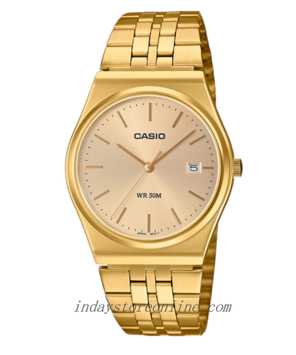 Casio Standard Men's Watch MTP-B145G-9A Mineral Glass Stainless Steel Band One-touch 3-fold Clasp