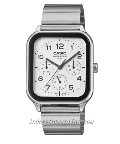 Casio Standard Unisex Watch MTP-M306D-7A Mineral Glass Stainless Steel Band