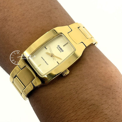 Casio Fashion Women's Watch LTP-1165N-9C Gold Plated Stainless Steel Band Mineral Glass
