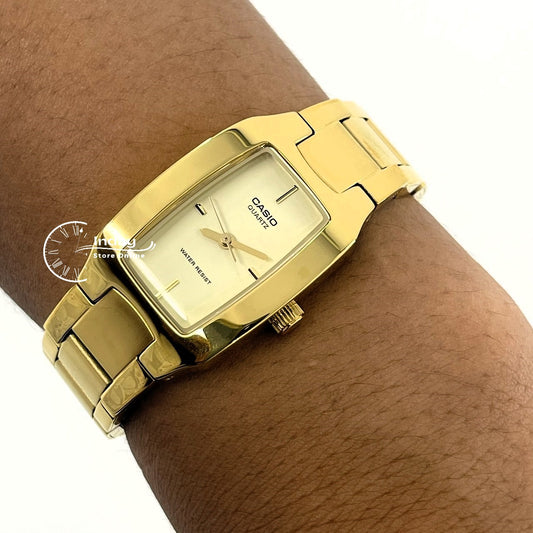 Casio Fashion Women's Watch LTP-1165N-9C Gold Plated Stainless Steel Band Mineral Glass