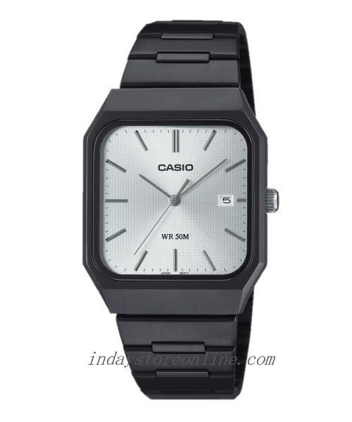 Casio Vintage Unisex Watch MTP-B185B-7A Mineral Glass Stainless Steel Band Adjustable Band