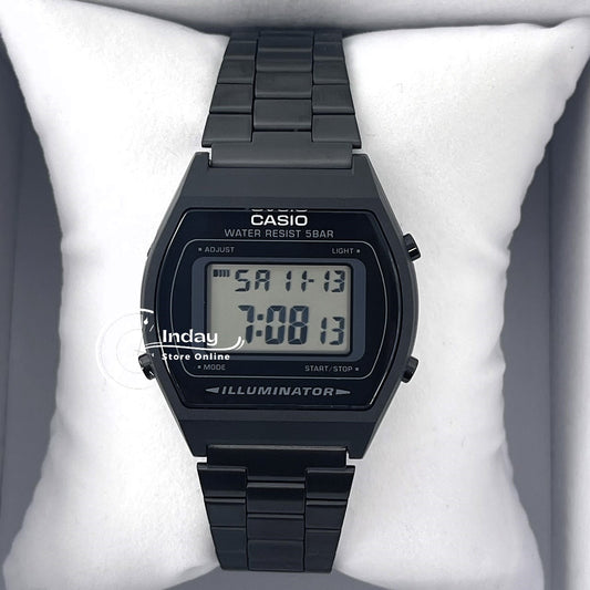 Casio Vintage Women's Watch B640WB-1A Black Plated Stainless Steel Self-adjustable Band