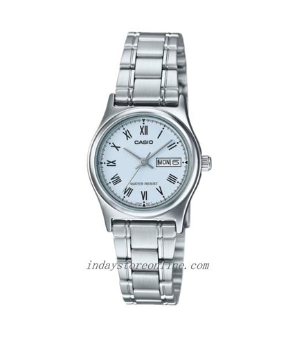 Casio Standard Women's Watch LTP-V006D-2B Stainless Steel Band Triple-fold Clasp
