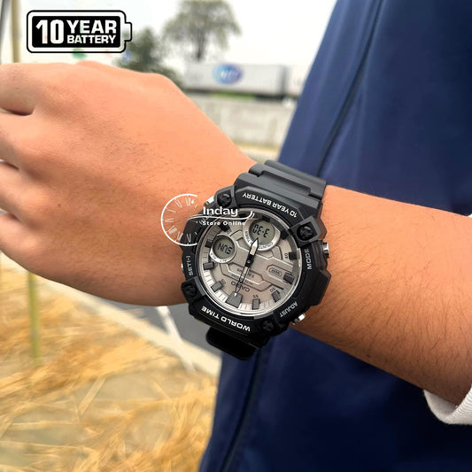 Casio Analog-Digital Men's Watch AEQ-120W-7A Resin Glass Resin Band Battery Life: 10 Years
