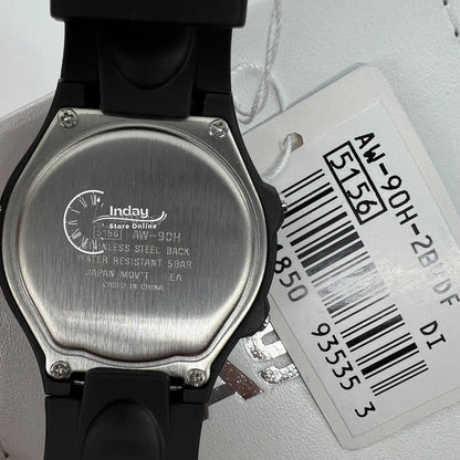 Casio Analog-Digital Men's Watch AW-90H-2B Resin Band Resin Glass