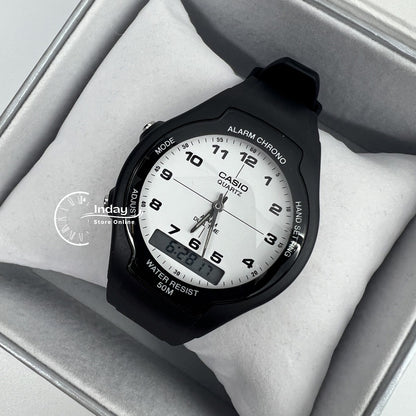 Casio Analog-Digital Men's Watch AW-90H-7B Resin Band Resin Glass