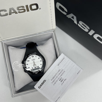 Casio Analog-Digital Men's Watch AW-90H-7B Resin Band Resin Glass